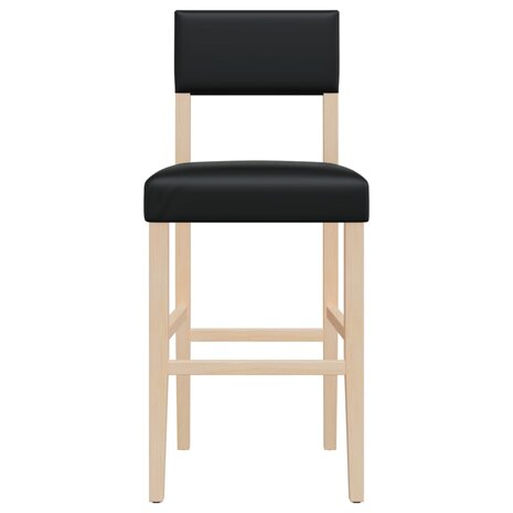 Barstoelen 2 st massief rubberhout en kunstleer 8721012879409 5