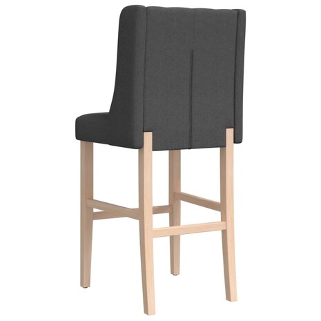 Barstoelen 2 st massief rubberhout en stof 8721012879669 7