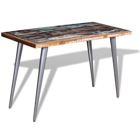 Eettafel 120x60x76 cm massief gerecycled hout 8718475531111 3