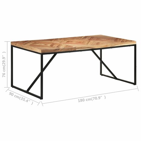 Eettafel 180x90x76 cm massief acaciahout en mangohout 8720286068182 7