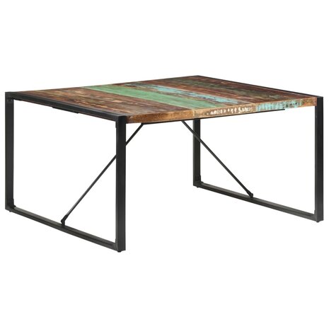 Eettafel 140x140x75 cm massief gerecycled hout 8720286104651 9