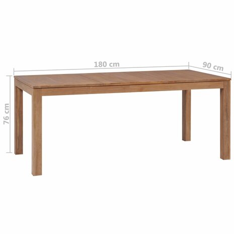 Eettafel 180x90x76 cm teakhout met natuurlijke afwerking 8718475623182 7