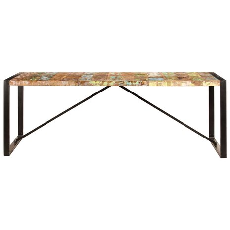 Eettafel 220x100x75 cm massief gerecycled hout 8719883550978 2