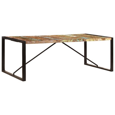 Eettafel 220x100x75 cm massief gerecycled hout 8719883550978 11