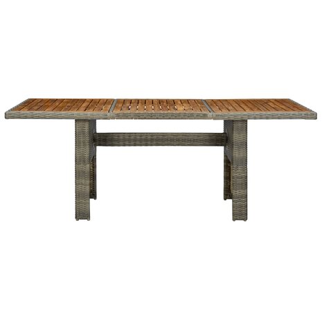 Tuintafel poly rattan en massief acaciahout bruin 8720286156223 2