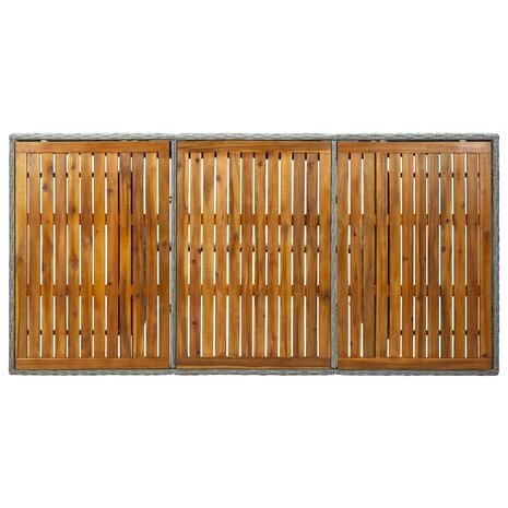 Tuintafel poly rattan en massief acaciahout lichtgrijs 8720286156209 4