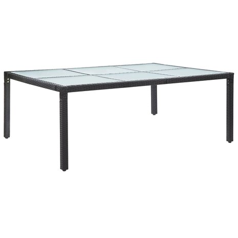 Tuintafel 200x150x74 cm poly rattan zwart 8719883867793 1