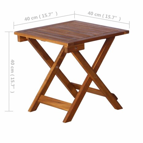 Ligbed met tafel massief acaciahout bruin 8719883780276 12