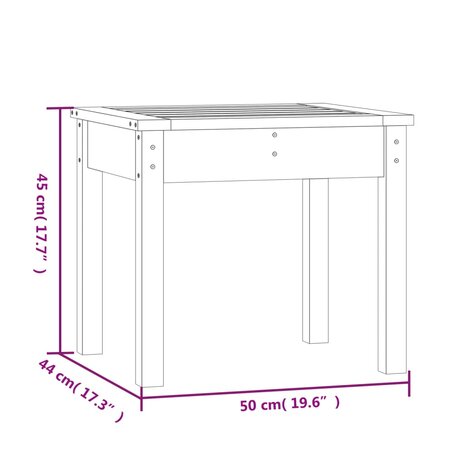 Tuinbank 50x44x45 cm massief grenenhout honingbruin 8720845691219 8