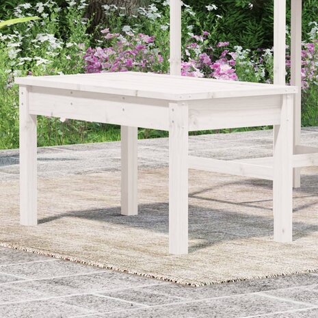 Tuinbank 80x44x45 cm massief grenenhout wit 8720845691257 3