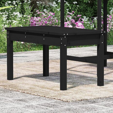 Tuinbank 80x44x45 cm massief grenenhout zwart 8720845691288 3