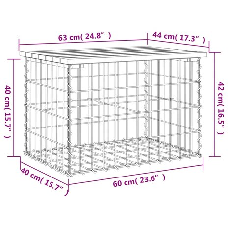 Tuinbank schanskorfontwerp 63x44x42 cm massief douglashout 8720845446192 8