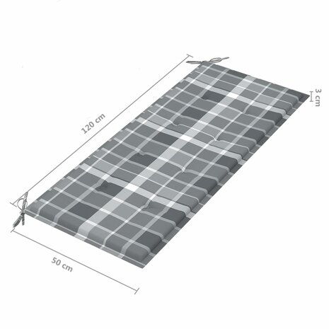 Tuinbank inklapbaar met kussen 118 cm bamboe 8720286277874 9