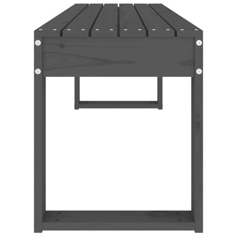 Tuinbank 110x38x45 cm massief grenenhout grijs 8720845808617 4