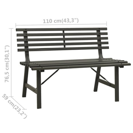 Tuinbank 110 cm staal zwart 8720286662120 7