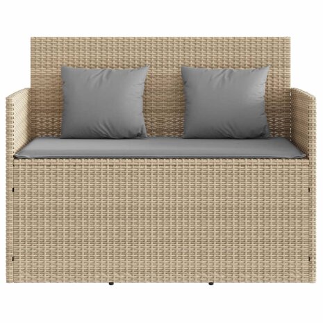 Tuinbank met kussens poly rattan beige 8721012309579 4