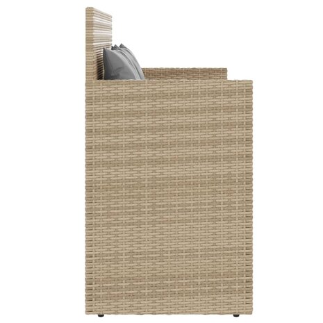 Tuinbank met kussens poly rattan beige 8721012309579 5