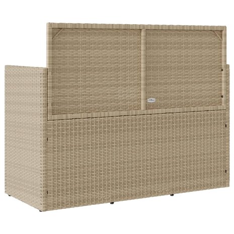 Tuinbank met kussens poly rattan beige 8721012309579 6