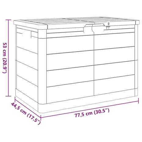 Kussenbox 77,5x44,5x53 cm polypropeen antracietkleurig 8721012479876 11