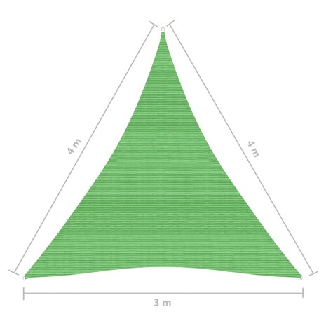 Zonnezeil 160 g/m² 3x4x4 m HDPE lichtgroen 8720286098738 6