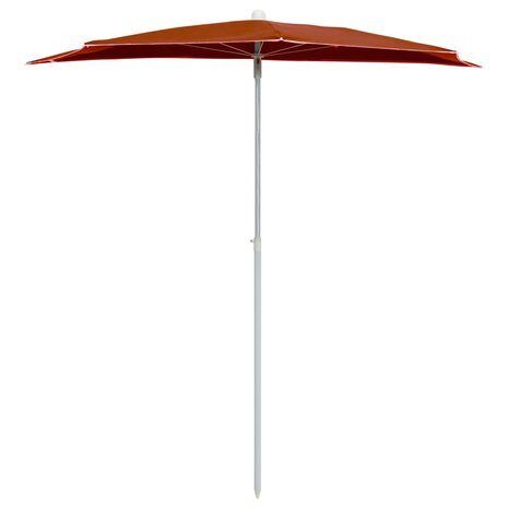 Parasol half met paal 180x90 cm terracottakleurig 8720286205235 3