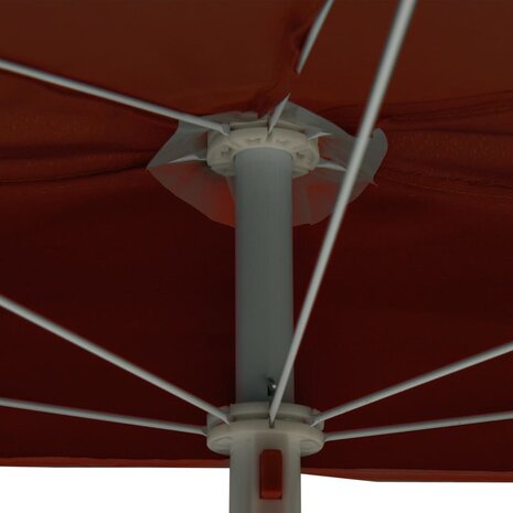 Parasol half met paal 180x90 cm terracottakleurig 8720286205235 7