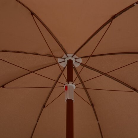 Parasol met stalen paal 180 cm taupe 8719883758800 4