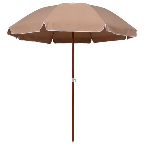 Parasol met stalen paal 240 cm taupe 8719883758817 1