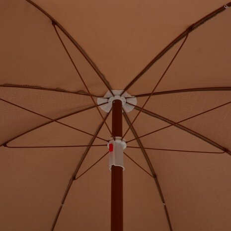 Parasol met stalen paal 240 cm taupe 8719883758817 4