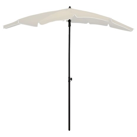 Parasol met paal 200x130 cm zandkleurig 8720286205105 1