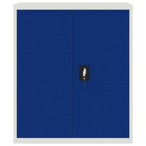 Archiefkast 90x40x105 cm staal lichtgrijs en blauw 8720845889647 3