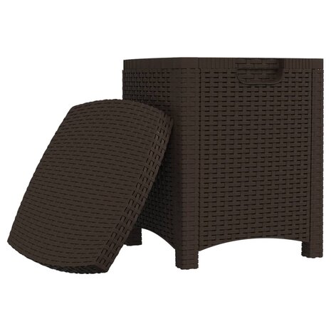 Tuinbox 39x39x46 cm PP rattan bruin 8720286831861 6