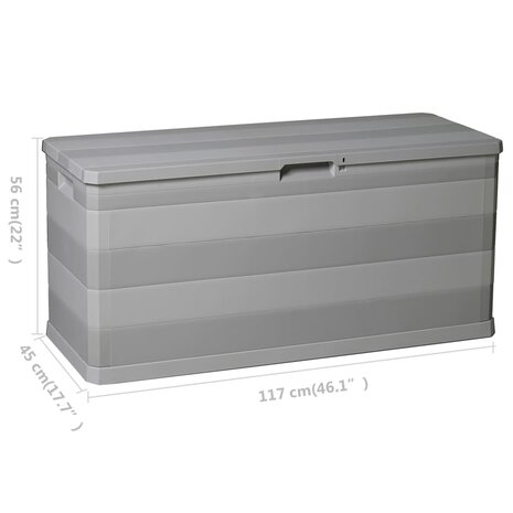 Tuinbox 117x45x56 cm grijs 8718475590477 8