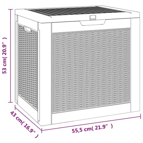 Tuinbox 55,5x43x53 cm polypropeen zwart 8720845789732 8