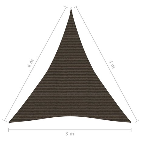 Zonnezeil 160 g/m² 3x4x4 m HDPE bruin 8720286103685 6