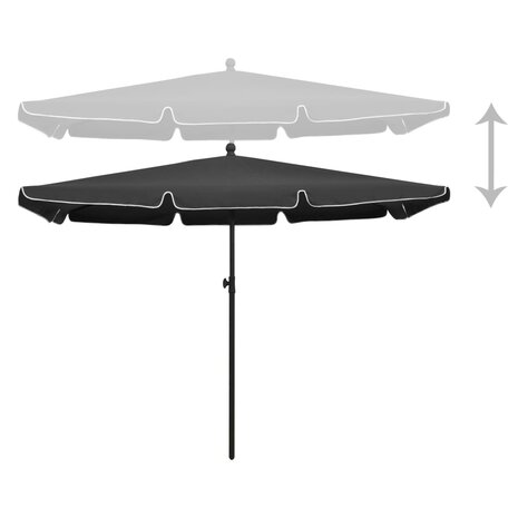 Parasol met paal 210x140 cm antracietkleurig 8720286205044 3