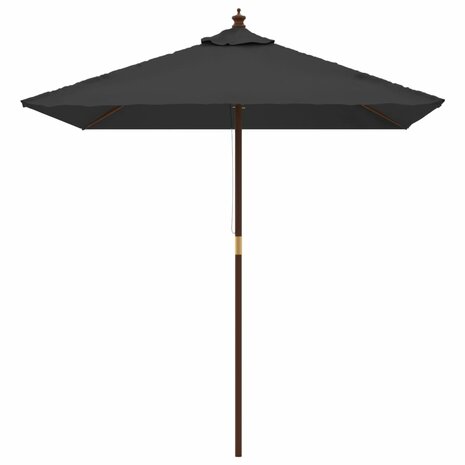 Parasol met houten paal 198x198x231 cm zwart 8720845760731 3