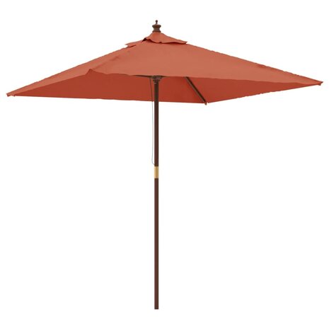 Parasol met houten paal 198x198x231 cm terracottakleurig 8720845760724 2