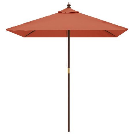 Parasol met houten paal 198x198x231 cm terracottakleurig 8720845760724 3