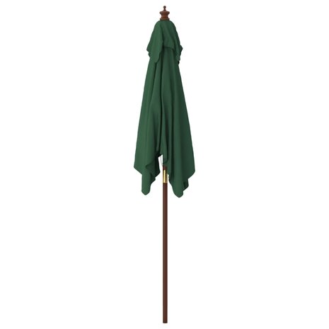 Parasol met houten paal 198x198x231 cm groen 8720845760687 4