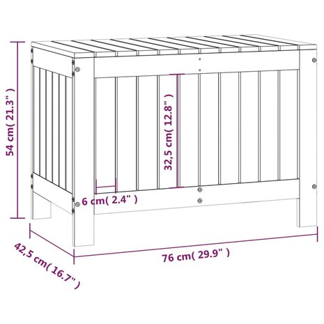 Tuinbox 76x42,5x54 cm massief grenenhout zwart 8720845677909 10