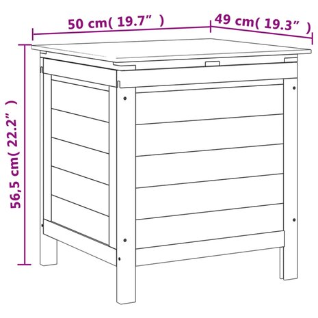 Tuinbox 50x49x56,5 cm massief vurenhout bruin 8721012119574 8