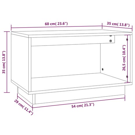 Tv-meubel 60x35x35 cm massief grenenhout 8720286904626 8