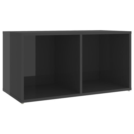 Tv-meubel 72x35x36,5 cm bewerkt hout hoogglans grijs 8720286354414 2