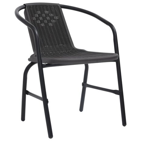 Tuinstoelen 2 st 110 kg kunststof rattan en staal 8720286114179 2