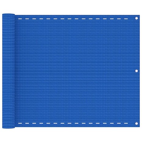 Balkonscherm 75x600 cm HDPE blauw 8720286095461 1