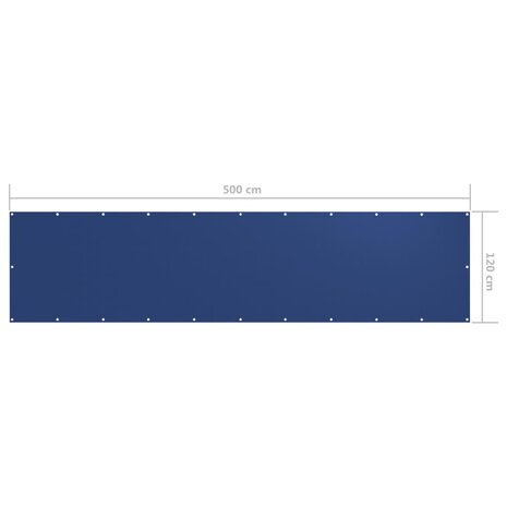 Balkonscherm 120x500 cm oxford stof blauw 8720286118191 5