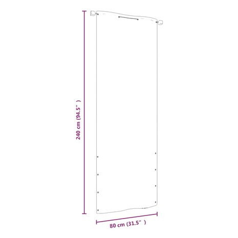 Balkonscherm 80x240 cm oxford stof oranje 8720286161449 5