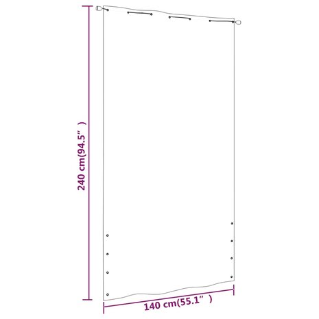 Balkonscherm 140x240 cm oxford stof bruin 8720286161579 5