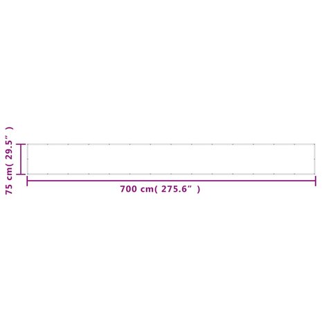 Balkonscherm 75x700 cm 100% oxford polyester bruin 8721012435742 6